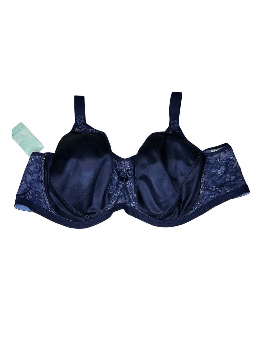 New Goddess Navy Lace Unlined Underwire Bra 46D